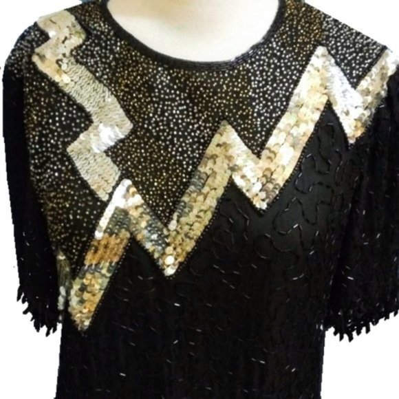 Vintage Scala Sequin & Bead top - Picture 6 of 6